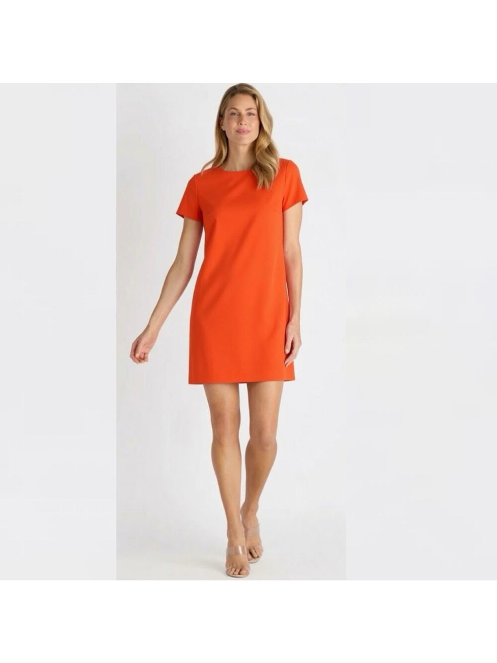 Jude Connally Ella Mini Dress Jude Cloth Orange Sz Medium Dopamine Preppy Chic